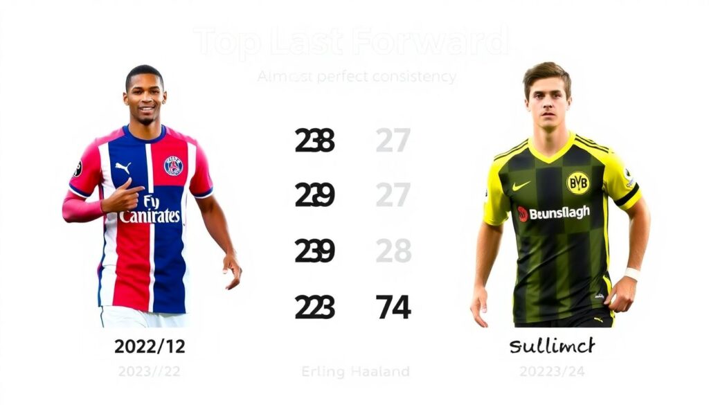 Сравнение форм нападающих: сезон за сезоном - иллюстрация